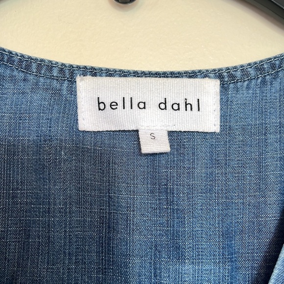 Bella Dahl Casual Boho Light Blue Chambray V-Neck Tie Waist Jumpsuit - Size S - Picture 4 of 10